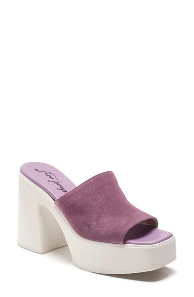 Free People Zoe Platform Slide Sandal In Orchid