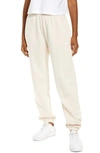 Nike Sportswear Essential Fleece Pants In Pearl White/ White