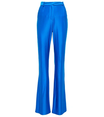 Alexandre Vauthier Tailored Satin Trousers In Blue