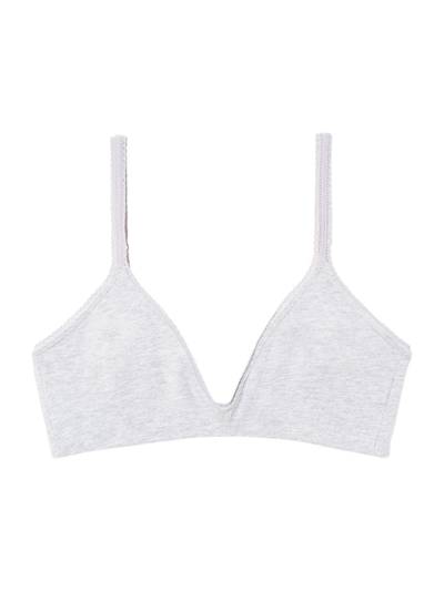 Eberjey Stretch-cotton Bralette In Heather Grey