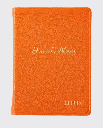 Graphic Image Travel Notebook, Personalized In Orange