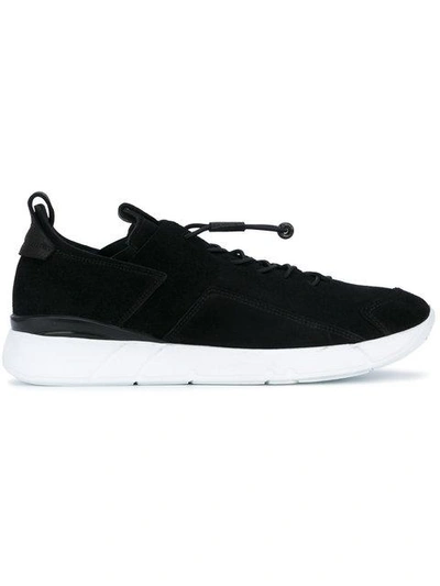 Enso Elasticated Lace-up Sneakers In Black