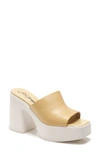 Free People Zoe Platform Slide Sandal In Lightning Bug