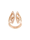 Anapsara 'knight Kiss' Ring In Metallic