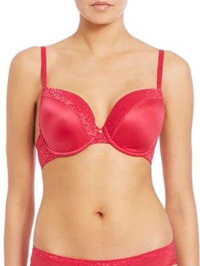 Le Mystere Safari Plunge Contour Bra In Ruby