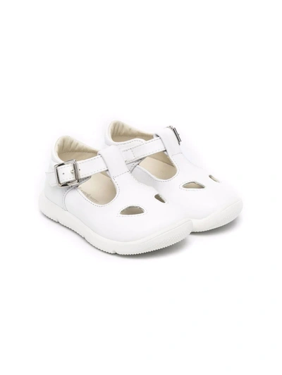 Montelpare Tradition Kids' Cut-out Detail Ballerina Shoes In White
