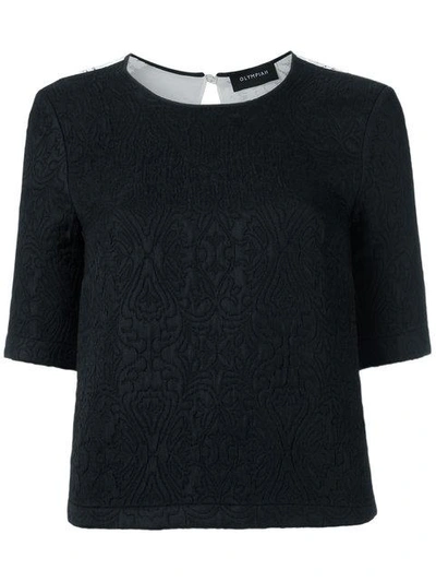 Olympiah Lace Panelled Top In Black