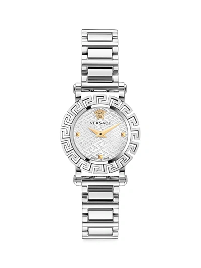 Versace Greca Glam Watch With Bracelet Strap, Stainless Steel