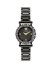 Versace Greca Glam Watch With Bracelet Strap, Black Ip