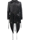 Greg Lauren Deconstructed Asymmetric Coat In Black
