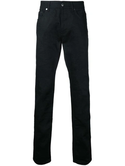 Kent & Curwen Straight-leg Chino Trousers In Black