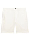 Theory Zaine Straight-leg Cotton-blend Twill Shorts In White