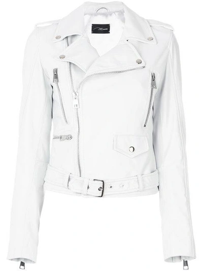 Manokhi Off-center Zip Fastening Jacket In White