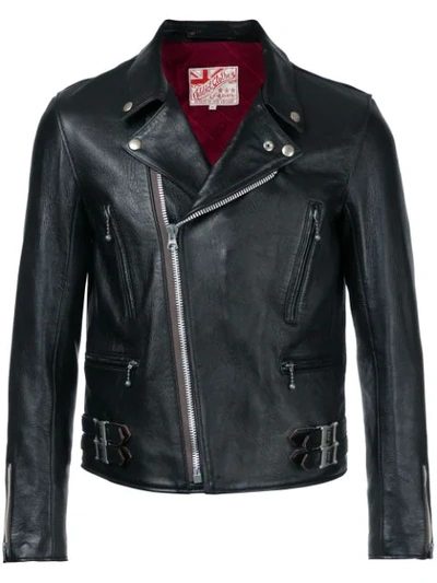 Addict Clothes Japan Vintage Style Biker Jacket In Black