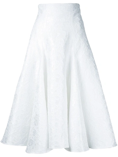 Bambah Snowflake Midi Skirt In White