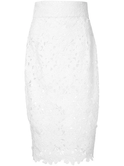 Bambah Lace Mermaid Skirt In White