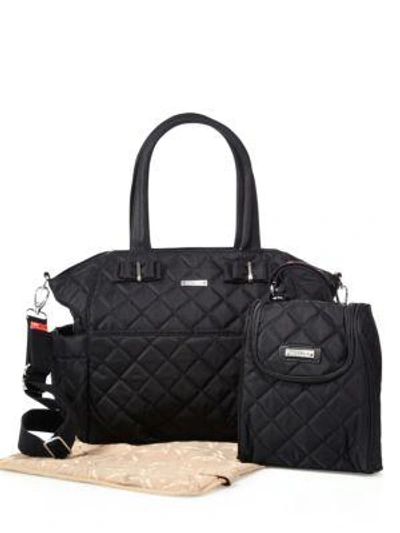 Storksak Bobby 4-piece Diaper Bag In Black