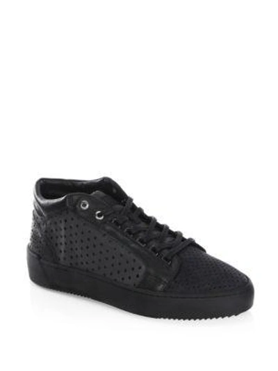 Android Homme Leather Mid-top Sneakers In Black