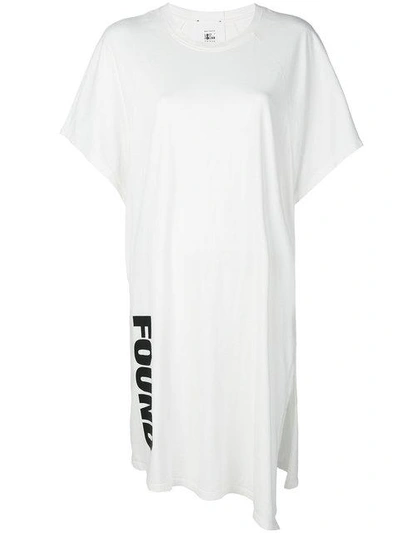 Lost & Found 'found' Print Oversized T-shirt In White