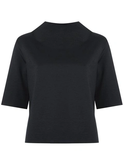 Martha Medeiros Funnel Neck Top In Black