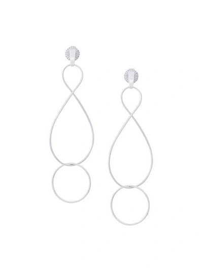 Natasha Schweitzer Infinity Twist Earrings In Metallic