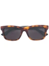 Gucci Web Trim Rectangular Sunglasses In Brown