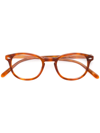 Lesca Round Frame Glasses In Brown