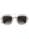 Gucci Metal Frame Sunglasses In Brown