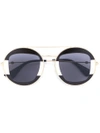 Gucci Monochrome Round Sunglasses