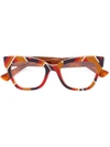 Gucci Eyewear Brille Mit Streifen - Mehrfarbig