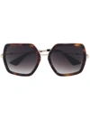 Gucci Eyewear Oversized Sunglasses - Brown