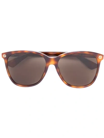 Gucci Oversize Gradient Round Sunglasses In Brown