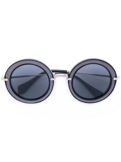 Miu Miu Noir Round Sunglasses