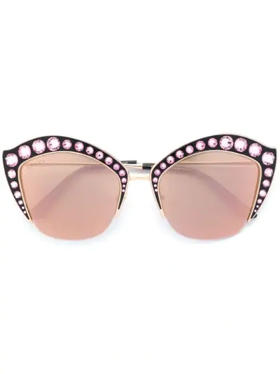 Gucci Cat Eye Sunglasses In Metallic
