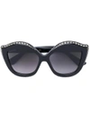 Gucci Crystals Applique Sunglasses In Black
