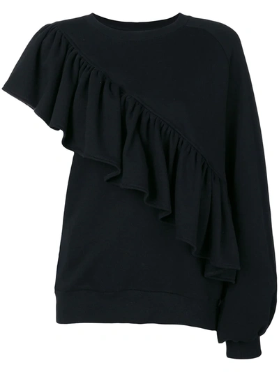 Ioana Ciolacu Ruffled Top In Black