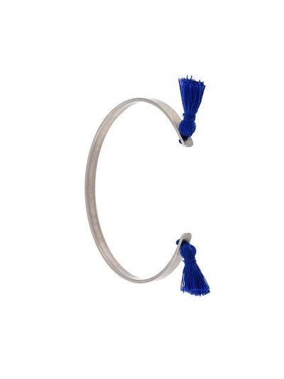 Ileana Makri Summer Titan Tassel Cuff In Metallic