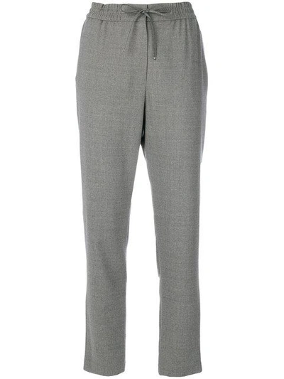 Le Tricot Perugia Drawstring Tie Track Trousers In Grey