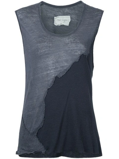 Greg Lauren Tanktop Mit Patchwork-design - Grau In Grey