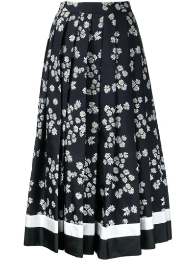 Macgraw Daisy Chain Silk Skirt In Black