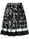 Macgraw Daisy Chain Silk Short Skirt In Black
