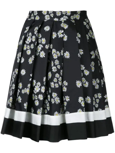 Macgraw Daisy Chain Silk Short Skirt In Black
