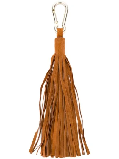 Antonia Zander Tassel Keyring In Brown