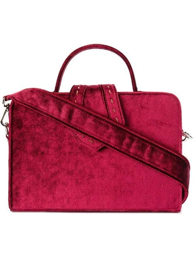 Mehry Mu Velvet Box Tote In Pink