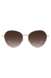 Kate Spade Octavia 59mm Gradient Round Sunglasses In Red Gold / Brown Gradient