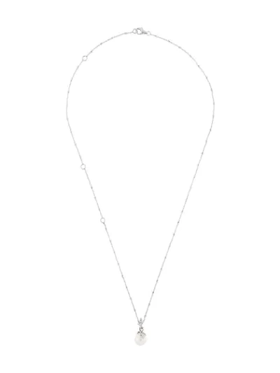 Kasun London Exposed Pearl Pendant Necklace In Metallic