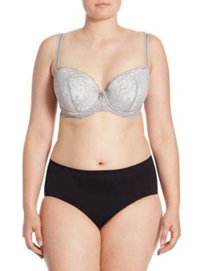 Le Mystere Sophia Lace Bra In Opal Grey