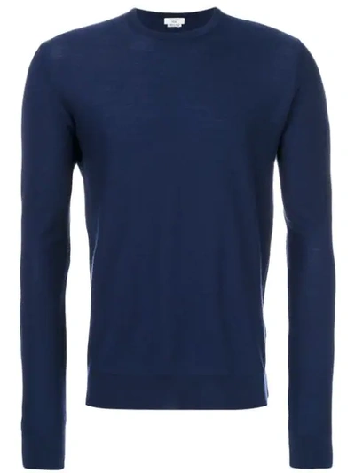 Fashion Clinic Timeless Knitted Sweater In Blue