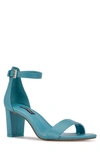 Nine West Pruce Ankle Strap Sandal In Teal Leather