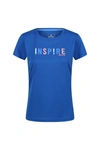 Regatta Womens/ladies Fingal Vi Text T-shirt In Blue